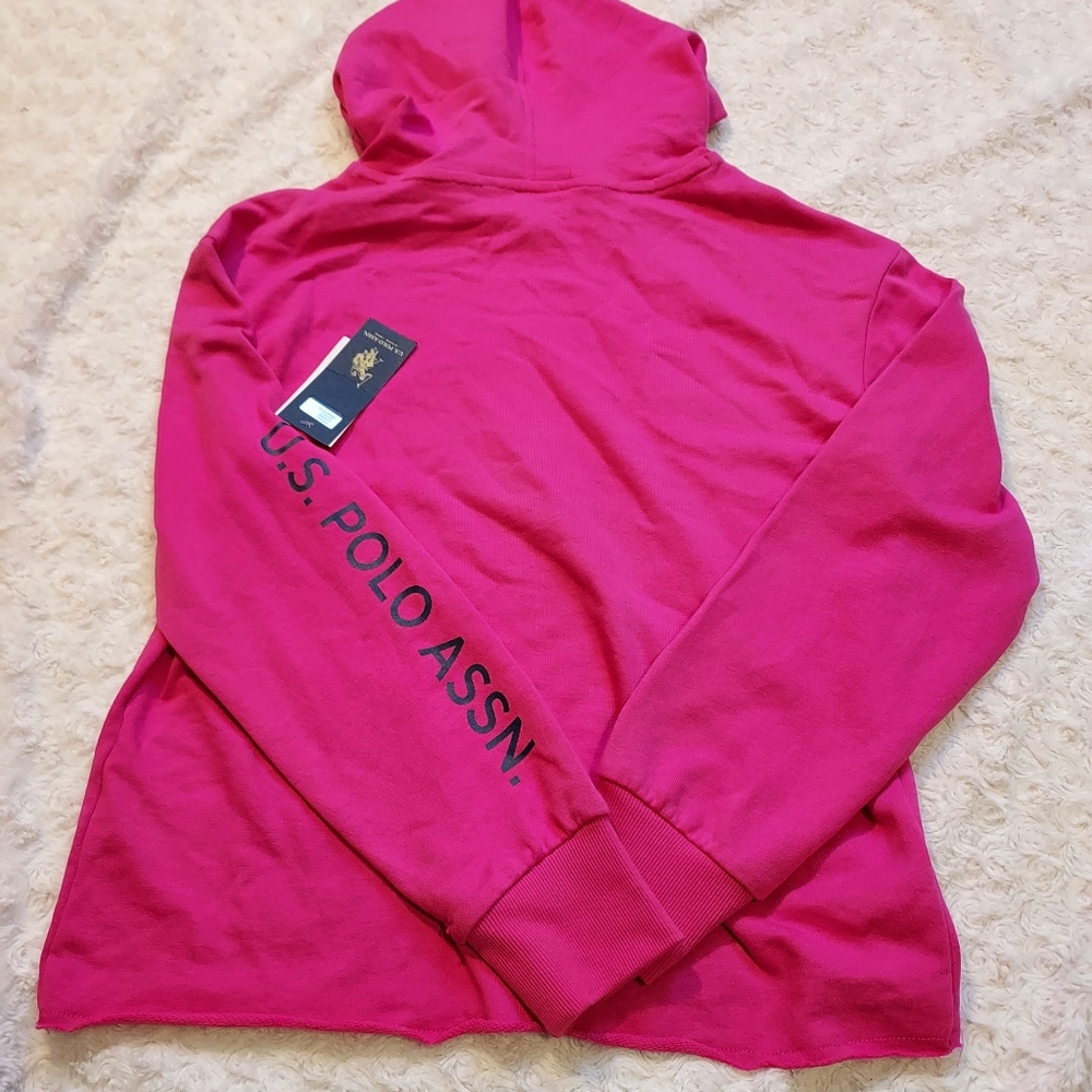 U.S. Polo Assn Pink Pullover Hoodie Sweatshirt XS Big Polo Preppy Academia - Picture 4 of 6